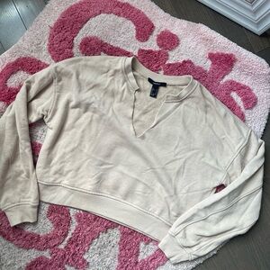 Forever 21 tan cropped sweater size S